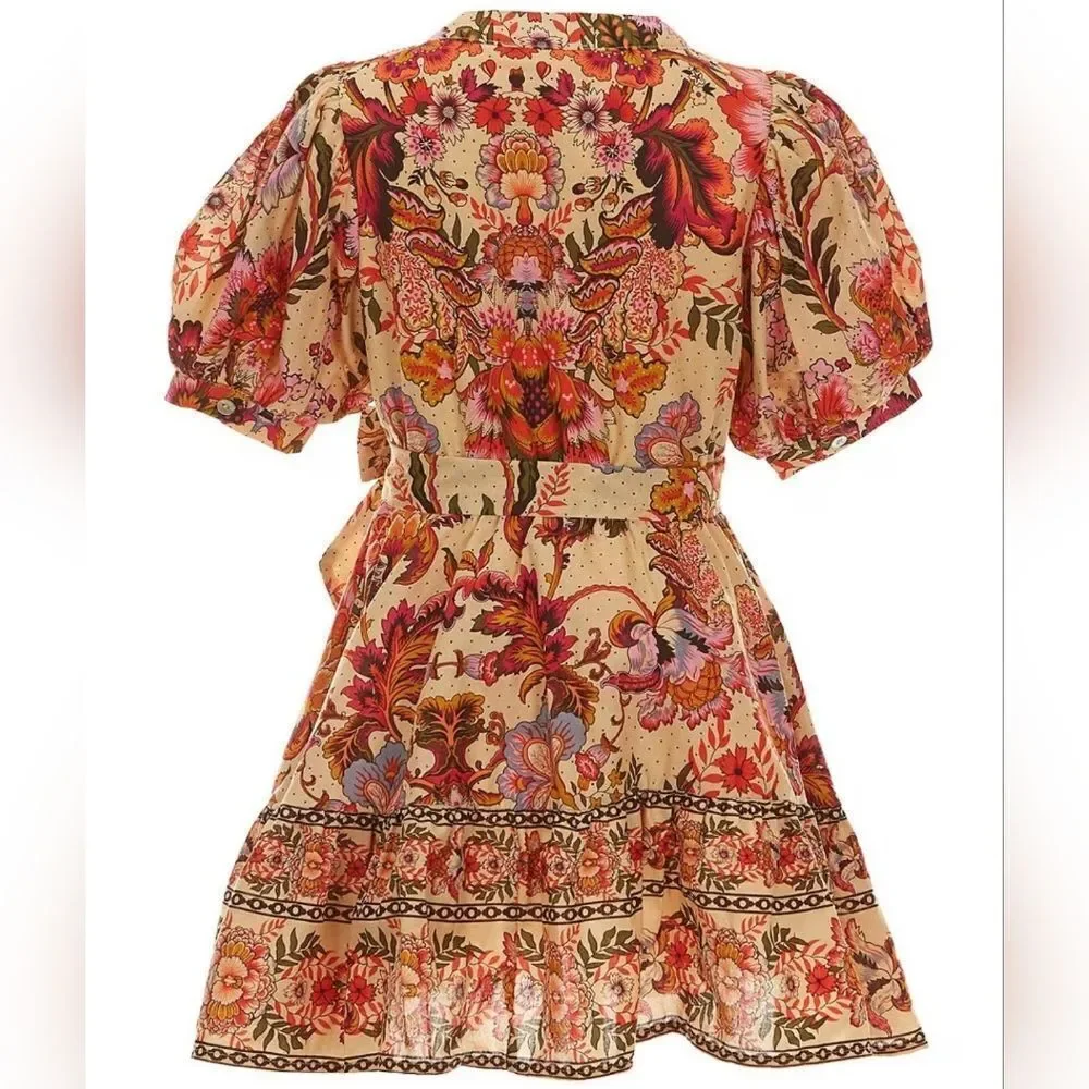 Girls Fall Autumn Colors Print Dress Size 8